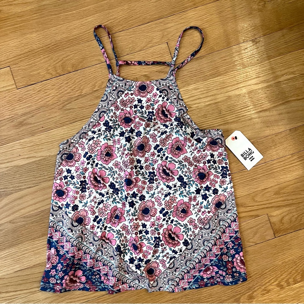 NWT BILLABONG Stick Around Floral Tank Top (Medium) - Picture 3 of 6